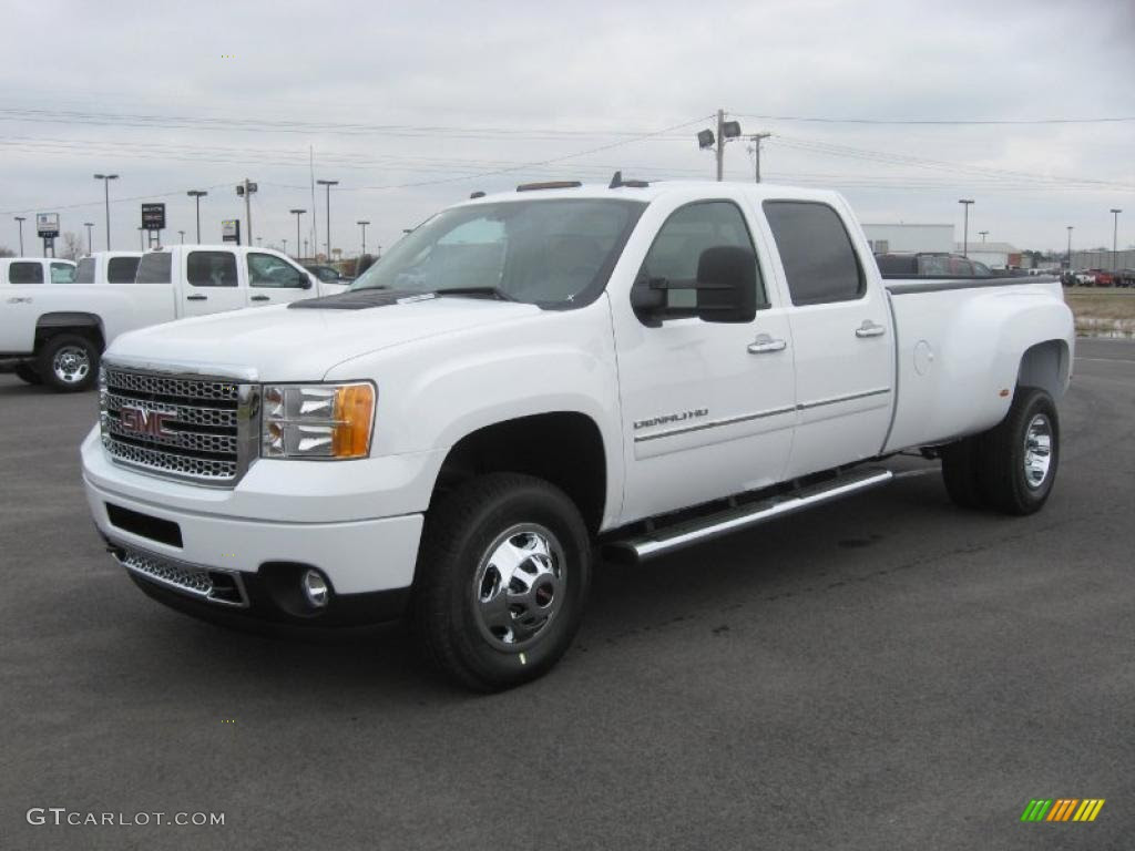 2011 GMC Sierra 3500HD Denali Crew Cab 4x4 Dually - Summit White Color ...