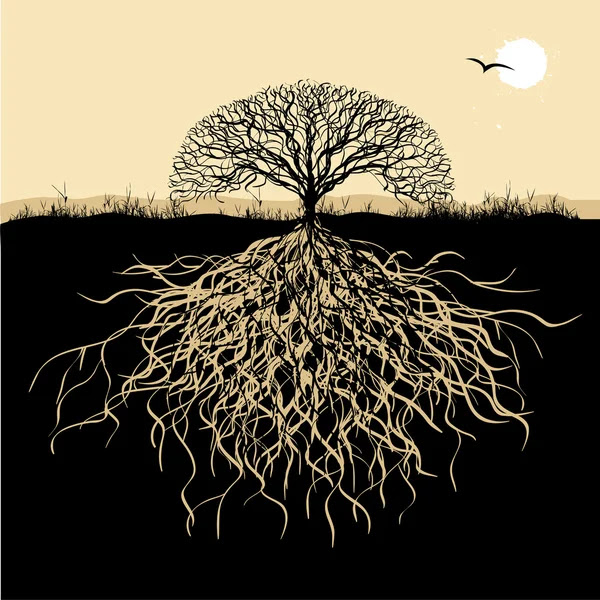 tree silhouette art. Stock Vector: Tree silhouette