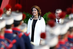 La Presidenta Barcina, entre Dolores de Cospedal y Paulino Rivero (presidentes de Castilla-La Mancha y Canarias).