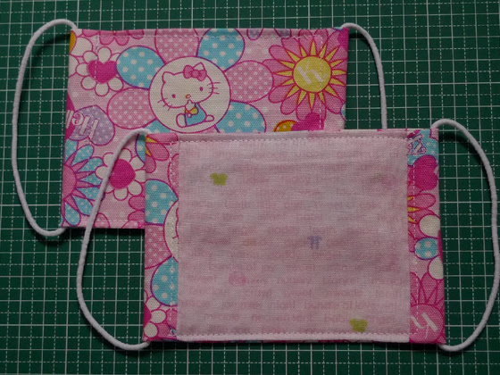 ２種類の生地で作る裏ガーゼマスク こども用 大人用 フリーサイズ 手作りなら 思いのママ