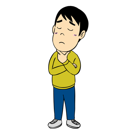 困った顔 不安な顔 悩んでいる男性イラスト素材 Free Illustration