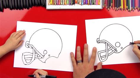 draw  football helmet art  kids hub