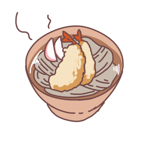 年越しそばのイラスト かわいいフリー素材が無料のイラストレイン