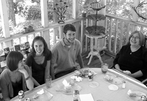 P1010940-2010-05-09-Mothers-Day-Mom-And-Children-Chuckle-BW