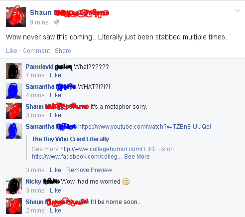 Literally the Worst Way to Describe This