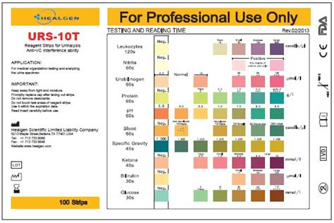  10 parameters urine reagent strips urs 10 urinalysis test