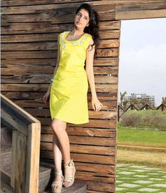 Vibrant Yellow Western Wear Top