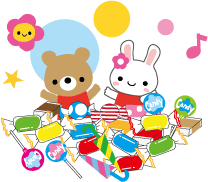 お菓子イラスト お菓子すくい 無料イラスト
