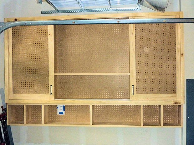 Sliding door pegboard cabinet - Woodworking Talk 