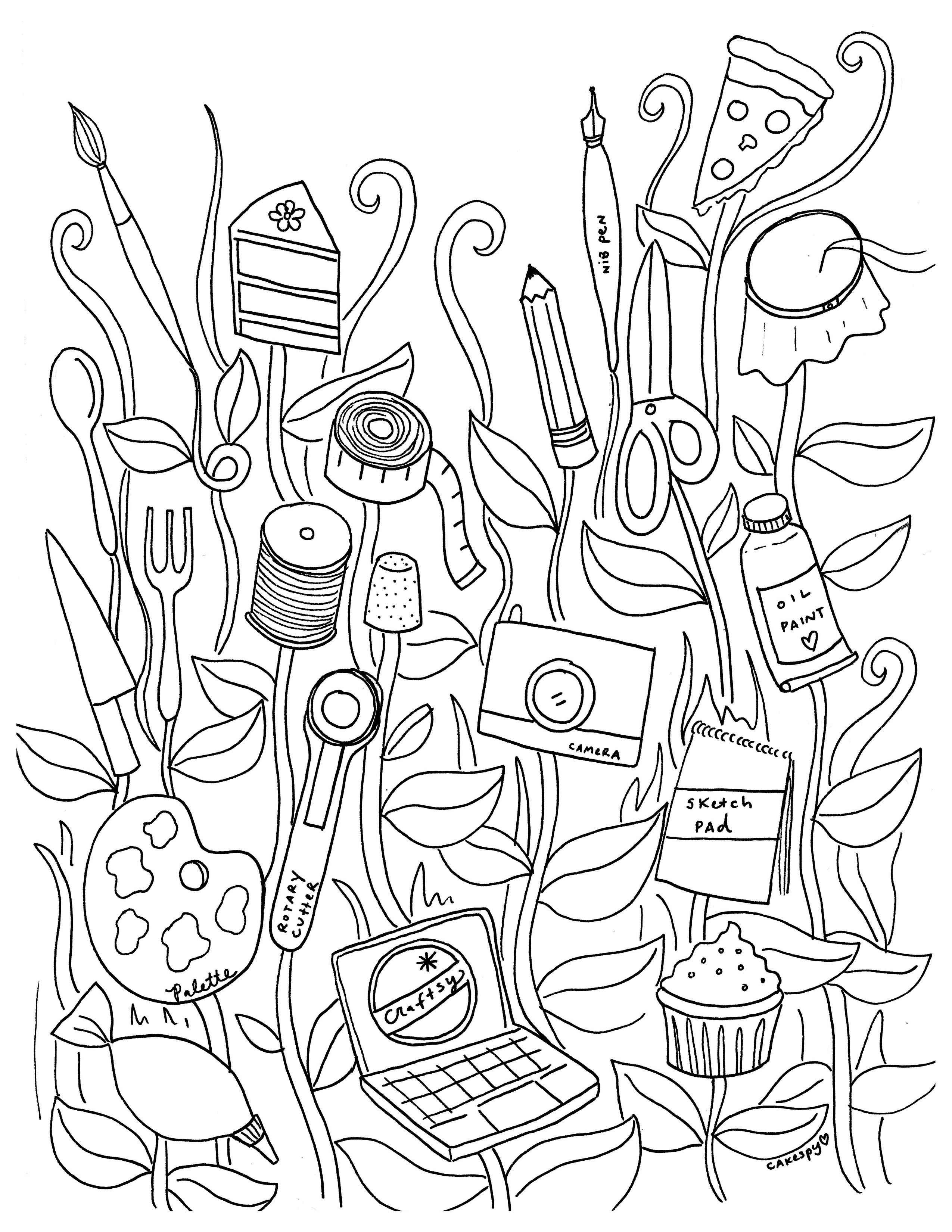 Sewing Coloring Pages at GetColorings.com | Free printable ...