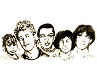 illustration of different people's portraits