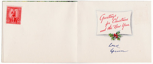 inside santa's stable card