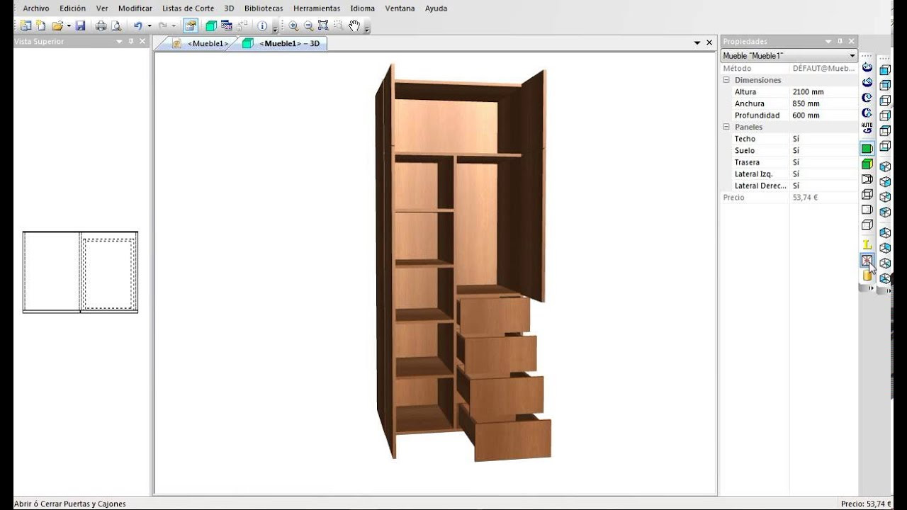 Programa para Diseñar Muebles, Armarios, Cocinas, etc ...