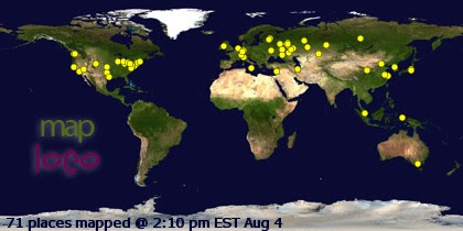 Locations of Site Visitors