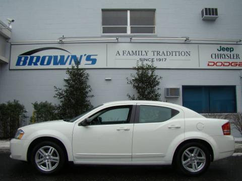 Stone White 2008 Dodge Avenger SXT with Dark Slate Gray/Light Slate Gray 