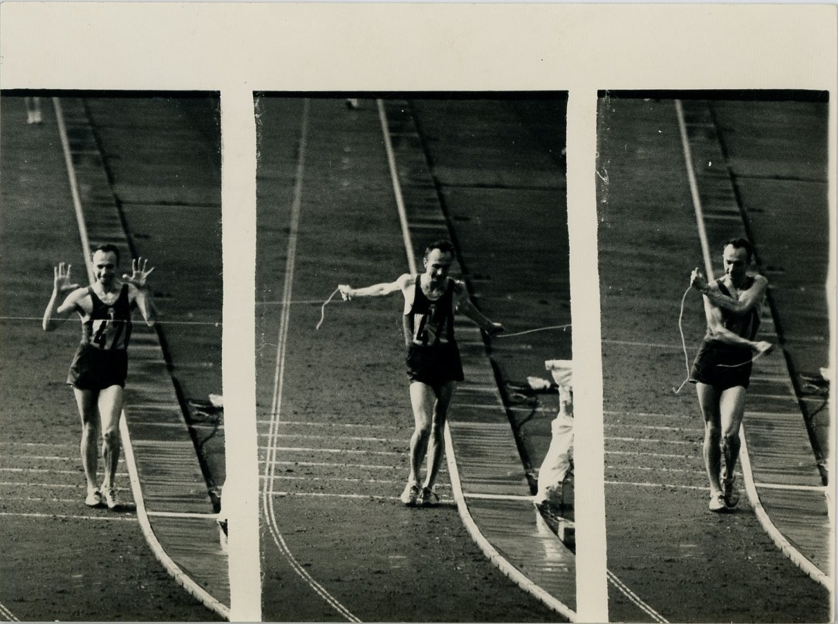 Italie, Abdon Pamich médaille d'Or du 50 kms Marche aux ...