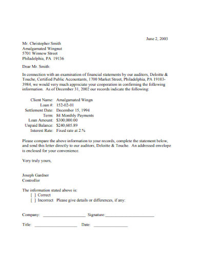 Audit Request Letter