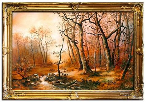 wald klassisches gemaelde oelbild bild bilder echt holz gold