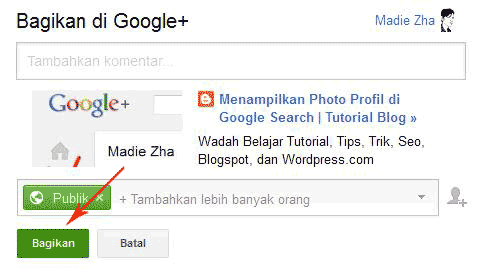 Menampilkan Postingan Blog di Google Plus