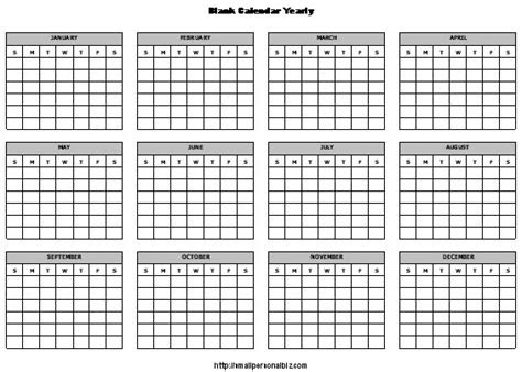  templates of yearly calendars templates free printable
