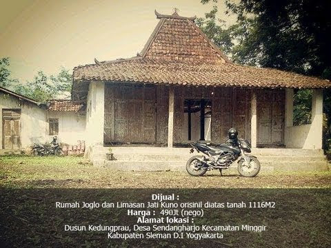  Rumah  Joglo dan Limasan Jati Kuno Orisinil diatas tanah 