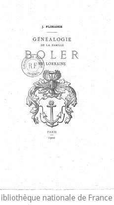 Généalogie de la famille Boler en Lorraine