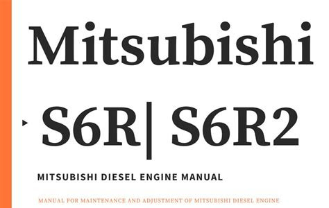 Free Read mitsubishi s6r manual Reading Free PDF