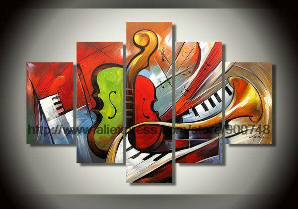 Hot menjual abstrak alat musik tema dinding rumah seni Hot menjual abstrak alat musik tema dinding rumah seni