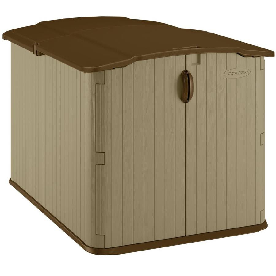 Shop Suncast Taupe Resin Outdoor Storage Shed (Common: 57.5-in x 79 ...