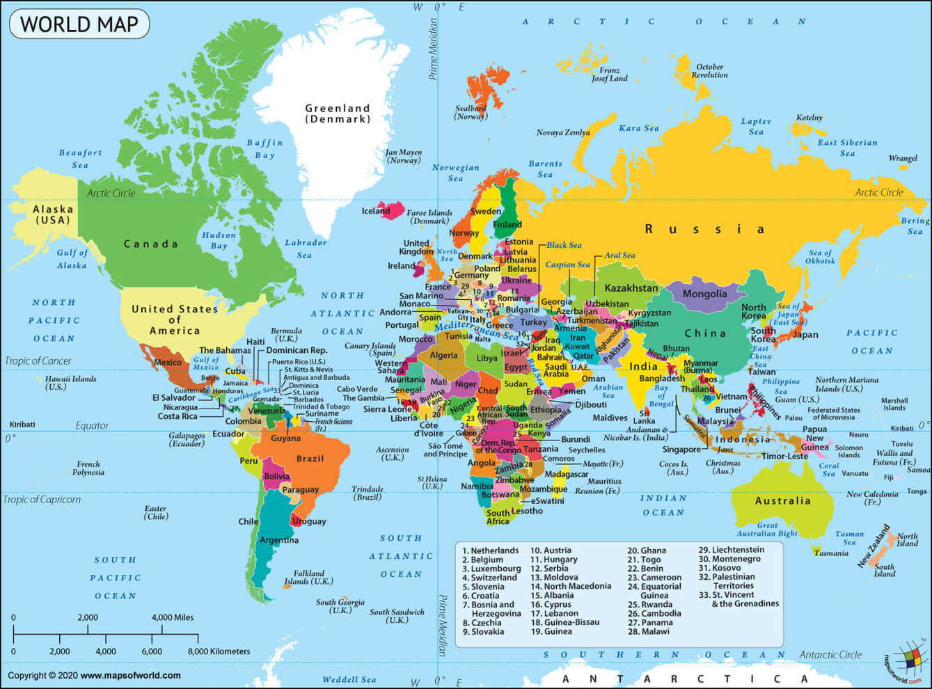 World Map – Buy Download Interactive Map Of The World