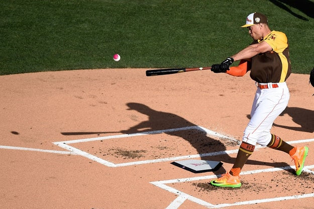 Miami Marlins star Giancarlo Stanton won Monday night's MLB Home Run Derby, finishing with a total of 61 home runs.