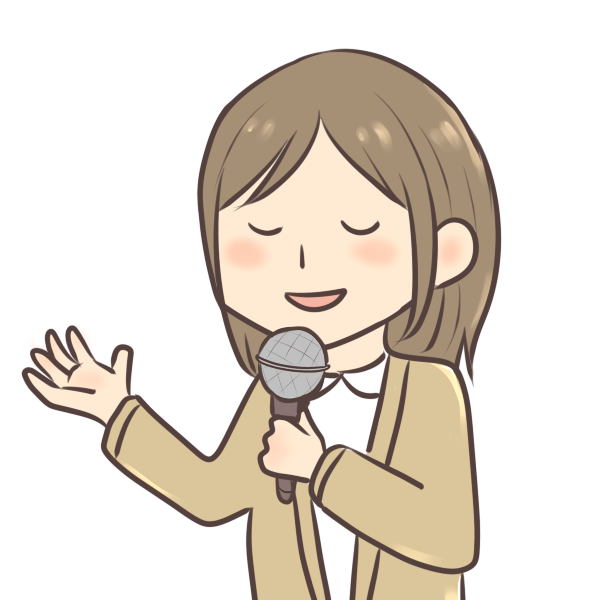 歌う女の人のイラスト かわいいフリー素材が無料のイラストレイン