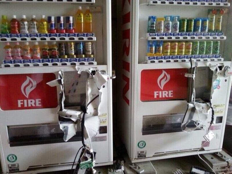 Two Japanese Vending Machines Brutally Murdered