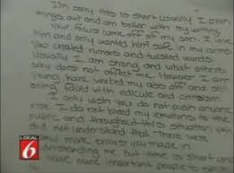 (Melinda Duckett Suicide Note)