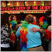 Theatergoers wearing feather boas recently outside the Palace Theater, where “Priscilla Queen of the Desert” is playing.