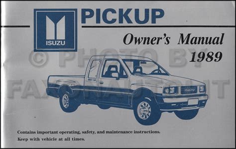 Download Isuzu Pick Ups 1989 Repair Service Manual