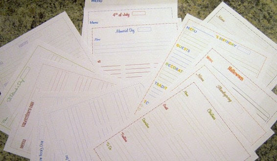 50% OFF - The Holiday and Special Occasions Planning Kit - 16 documents