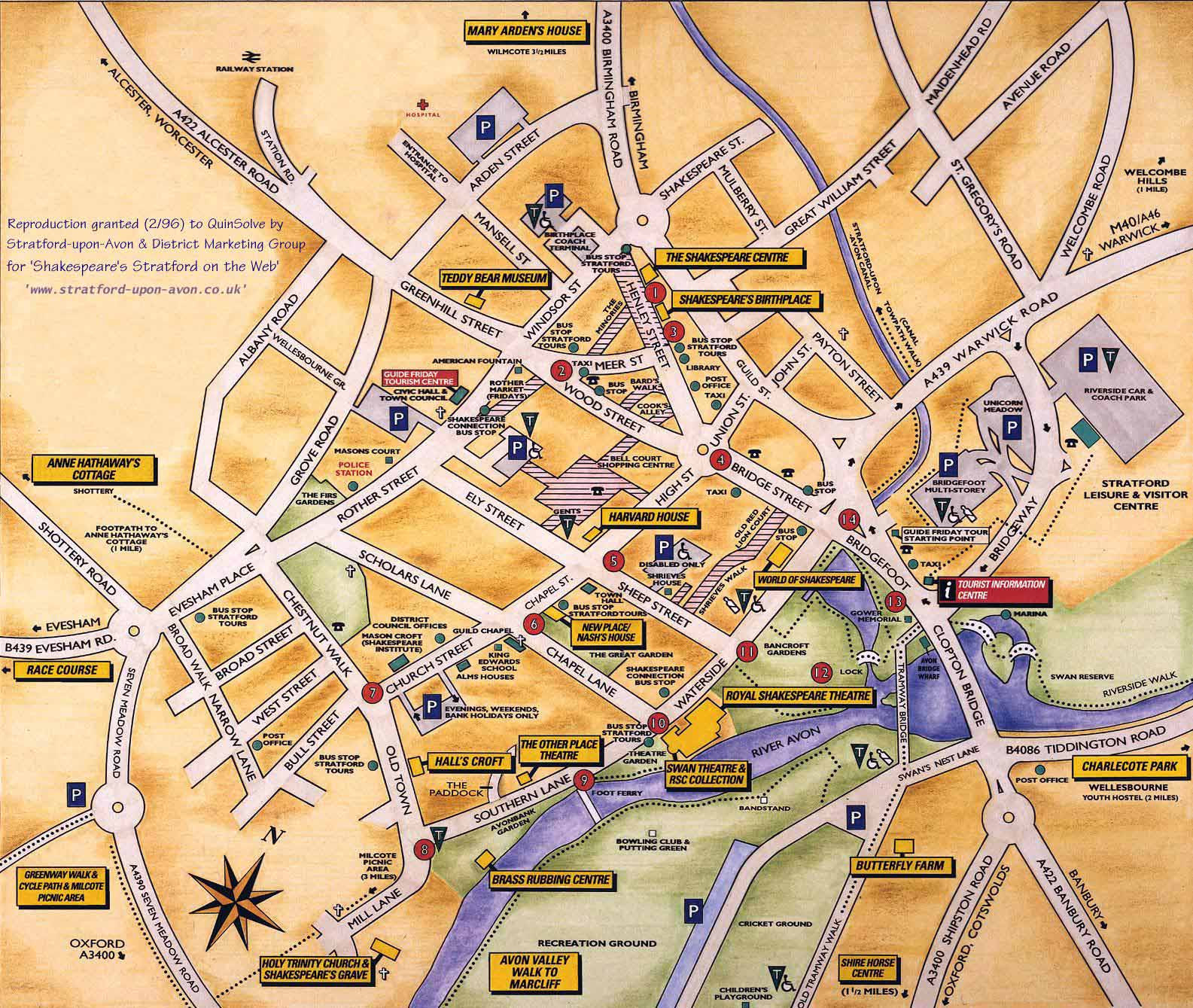 Stratford Upon Avon Map