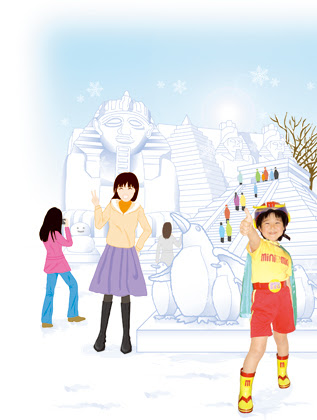 住宅情報誌ミニミニ 表紙イラスト 札幌の雪祭り イラストレーター阿部夏子のワクワク イラストレーションライフ 楽天ブログ