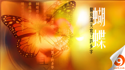 蝴蝶翻飛滿天寫了許多字