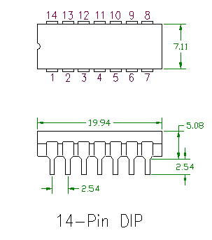 IC Dimension Drawing