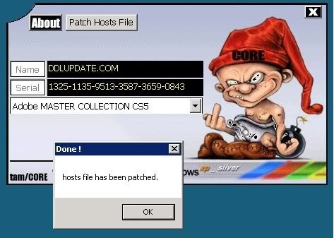 Adobe Creative Suite (CS5) included printscreens of test