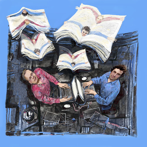 Villamedia illustratie Kustaw Bessems en Dirk Jacob Nieuwboer schreven samen een boek. by Maria Emanuela