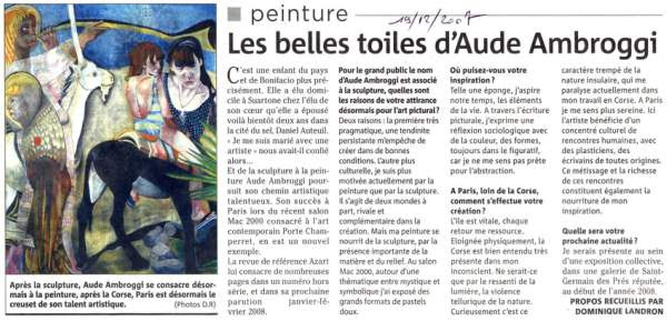 Aude Ambroggi : artiste peintre et sculpteur
