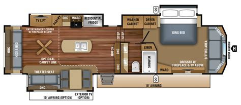 People seeking toy haulers with . 2018 Pinnacle 36SSWS Floorplan | Luxury rv, Rv floor