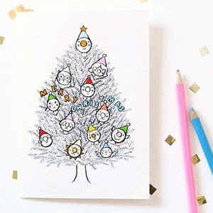 Download Christmas Cards to Color in - Mr Printables