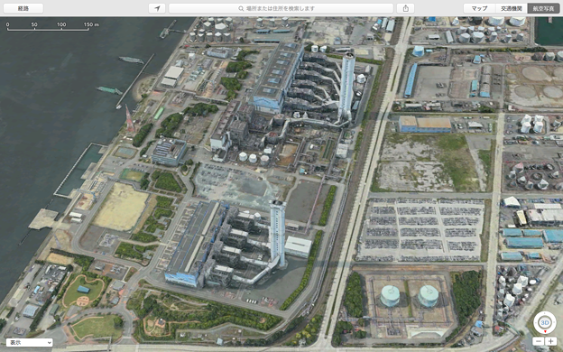 Osxマップアプリで見た 新名古屋火力発電所 2 写真共有サイト フォト蔵