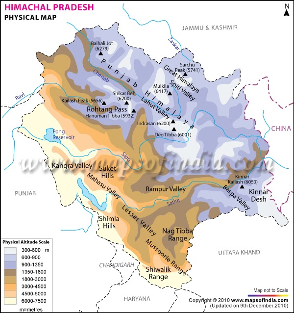  हिमाचल प्रदेश के अति महत्वपूर्ण  पर्वत शिखर