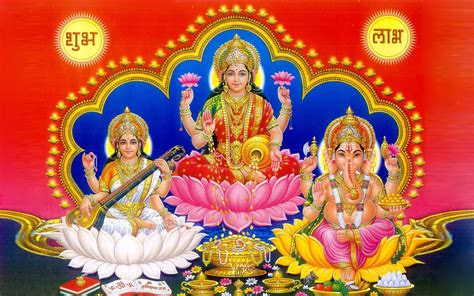 laxmi ganesh saraswati photo wallpaper  desktop