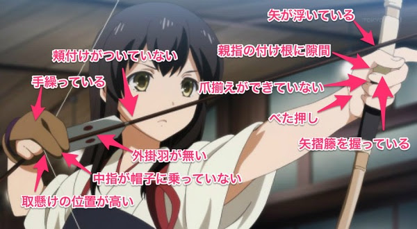 アニメ艦これでも赤城さんの弓を引くポーズにツッコミが入りまくっている模様